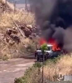Nurdağı'nda Seyir Halindeki Otomobil Alevlere Teslim Oldu