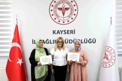 Obeziteyle mücadelede başarılı aile hekimlerine teşekkür belgesi
