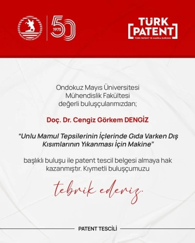 OM&Uuml;&rsquo;den iki yeni patent: Tepsilerde hijyen ve elektrokromik &ouml;l&ccedil;&uuml;mde yenilik
