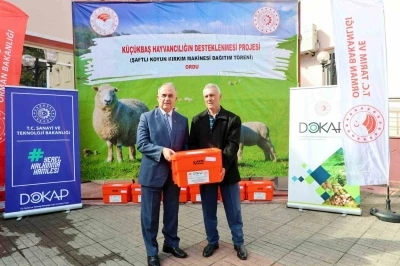 Ordu’da 150 koyun yetiştiricisine kırkım makine desteği
