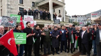 Ordu&rsquo;da Filistin&rsquo;e destek, İsrail&rsquo;e tepki
