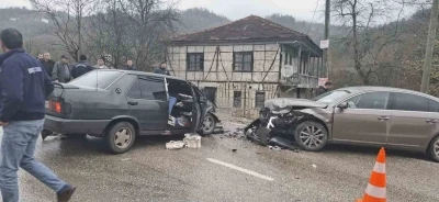 Ordu&rsquo;da iki otomobil &ccedil;arpıştı: 1 yaralı
