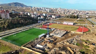 Ordu&rsquo;da modern spor kompleksi inşaatı y&uuml;kseliyor
