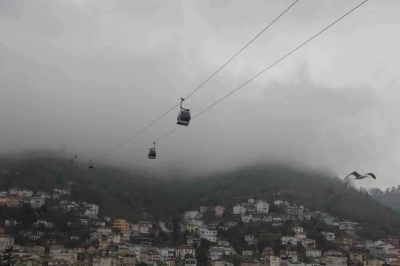 Ordu&rsquo;nun &lsquo;seyir terası&rsquo;nda sis g&uuml;zelliği
