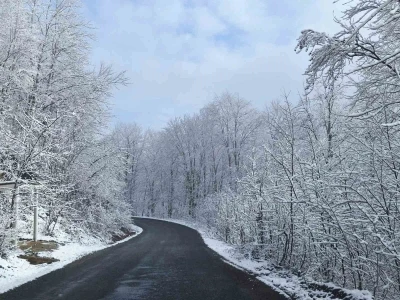 Ordu&rsquo;nun y&uuml;ksek kesimlerinde kar manzarası
