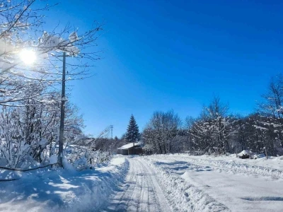 Ordu&rsquo;nun y&uuml;ksek kesimlerinde kar manzarası
