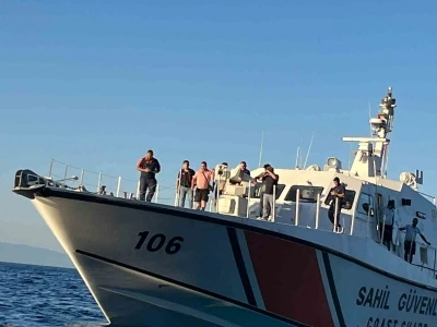 Ören’de batan teknedeki çocukları Sahil Güvenlik İHA’sı tespit etti
