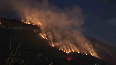 Orman yangınında 9 saat geride kaldı
