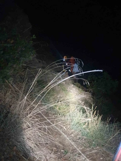 Ormanlık alanda mahsur kalan bir kişi kurtarıldı
