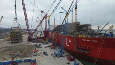 Osman Gazi&rsquo;ye 2 bin 500 tonluk &uuml;nite yerleştirildi
