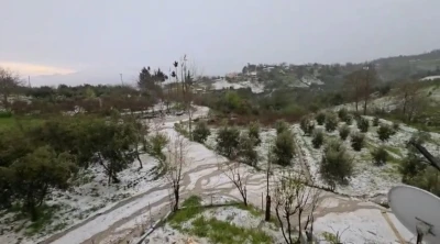 Osmaniye&rsquo;de dolu yağışı
