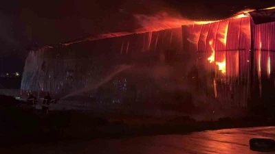 Osmaniye&rsquo;de karton fabrikasında yangın
