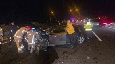 Otobanda feci kaza: 1 yaralı
