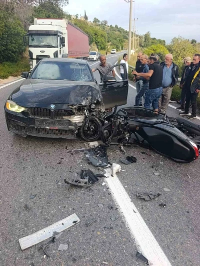 Otomobil ile motosiklet &ccedil;arpıştı: 2 yaralı
