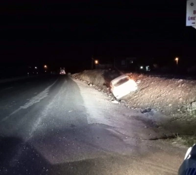 Otomobil şarampole girdi: 2 yaralı