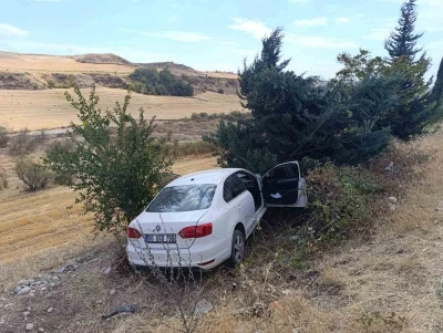 Otomobil şarampole yuvarlandı: 2 yaralı
