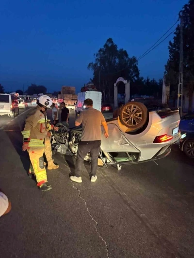 Otomobil, sepetli motosiklete çarpıştı: 6 yaralı
