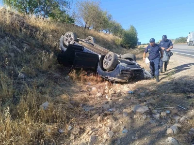 Otomobil takla attı: 1 yaralı
