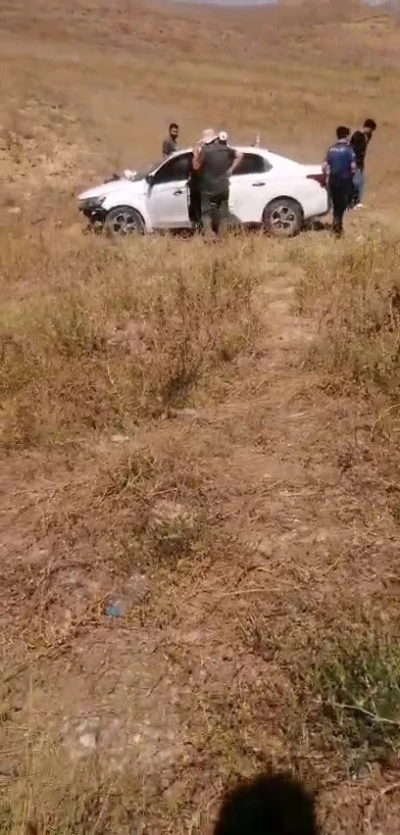 Otomobil tarlaya uçtu, 1 yaralı
