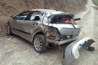 Otomobil uçuruma yuvarlandı, kaza gün ağarınca ortaya çıktı: 1 ağır yaralı
