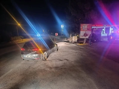 Otomobille motosiklet çarpıştı, 1 kişi yaralandı
