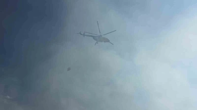 Otoyolda yanan araç orman yangını çıkardı
