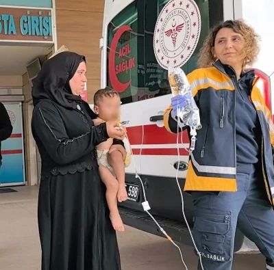 Oyun oynarken ateşe düşen çocuk ağır yaralandı
