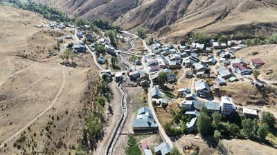 Pamuktaş köyündeki taşkın kontrol inşaatında sona gelindi
