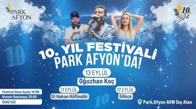 Park Afyon AVM’de 10’ncu yıl festivali
