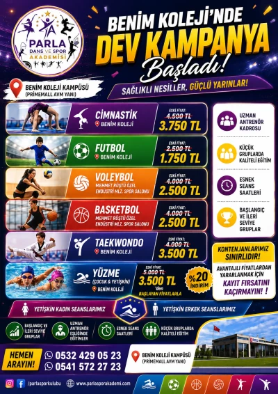 Parla Spor Kul&uuml;b&uuml;&rsquo;nden Yeni D&ouml;nem Kayıt Kampanyası