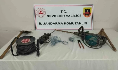 Patlayıcı madde ile kaçak kazıya suç üstü
