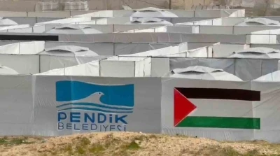 Pendik Belediyesi Gazze&rsquo;de 600 kişilik &ccedil;adır kent kurdu
