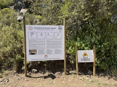 Piramit Mezar yeni y&uuml;z&uuml;yle Marmaris&rsquo;te ziyarete a&ccedil;ıldı
