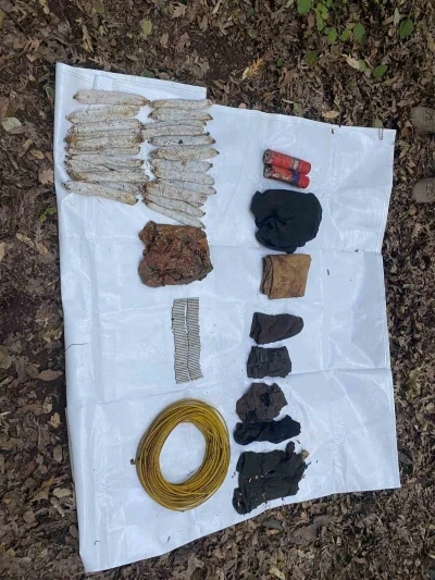 PKK’lı teröristlere ait depoda patlayıcı madde ve fünye ele geçirildi
