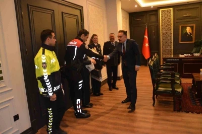 Polis Teşkilatı&rsquo;ndan, Kaymakam Odabaş&rsquo;a ziyaret
