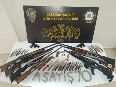 Polisin uygulamalarında tarihi eser ve ruhsatsız silahlar ele geçirildi: 8 tutuklama
