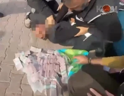Poşetteki 2 milyon lira ile 30 metre gidebildiler, polisin operasyonuyla yakalandılar

