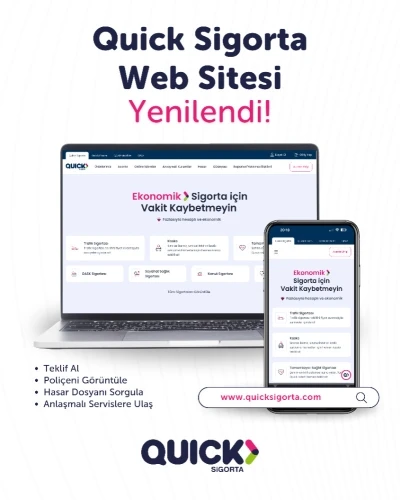 Quick Sigorta web sitesini yeniledi
