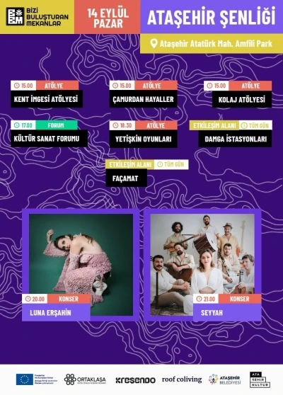 &quot;Bizi Buluşturan Mekanlar Şenliği&quot; 14 Eylül’de Ataşehir’de düzenlenecek
