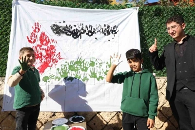 &quot;Filistin için sen de iz bırak&quot; etkinliği
