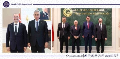 Rektör Hacımüftüoğlu, Bakan Memişoğlu ve Bakan Kurum’u ziyaret etti
