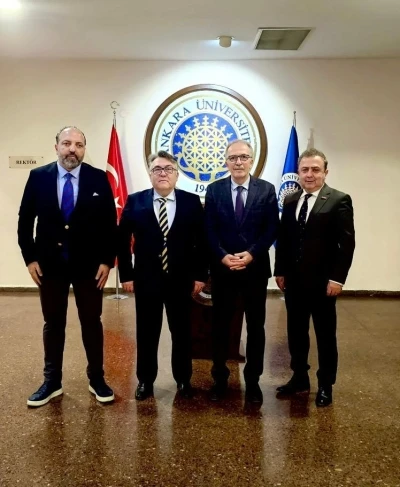 Rekt&ouml;r &Ouml;z&ouml;l&ccedil;er&rsquo;den Ankara &Uuml;niversitesi Rekt&ouml;r Yardımcısı Uzun&rsquo;a Hayırlı Olsun ziyareti
