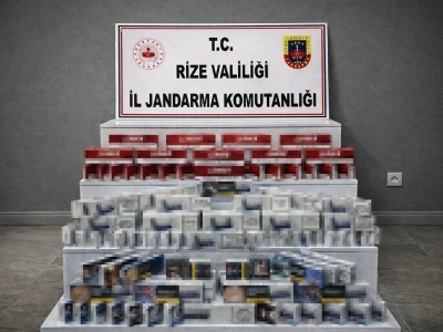 Rize&rsquo;de ka&ccedil;ak sigara operasyonu
