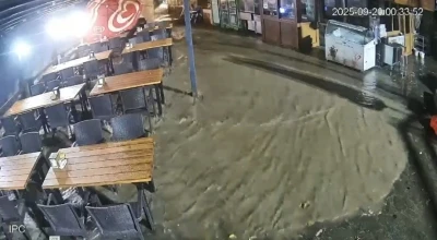 Rize’de sel böyle geldi
