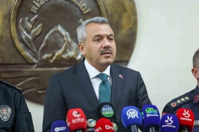 Rize Valisi Baydaş 1 yıllık asayiş bilan&ccedil;osunu a&ccedil;ıkladı
