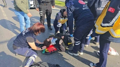 Sağlık personelinin kullandığı ara&ccedil; &ouml;ğrenciye &ccedil;arptı: 1 yaralı

