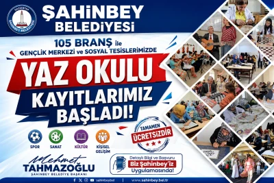Şahinbey Belediyesi&rsquo;nden Yaz Tatiline Renk Katacak &Uuml;cretsiz Yaz Okulu