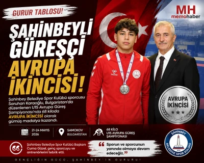 Şahinbeyli G&uuml;reş&ccedil;i Avrupa İkincisi Oldu