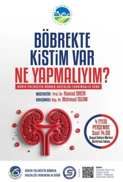 Sakarya’da Polikistik Böbrek Hastalığı farkındalık konferansı düzenlenecek
