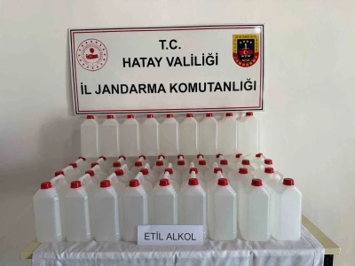 Samandağ’da 200 litre etil alkol ele geçirildi
